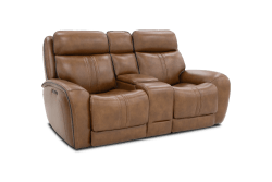 Marlen - 3P Console Loveseat (Zero Gravity, With Hidden Cupholders) - Venetian-Honey, Kona-Eclipse (W)