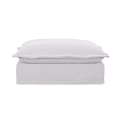 Olivia - Performance Fabric Ottoman - White