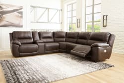 Dunleith - Chocolate - Power Sectional 6 Pc