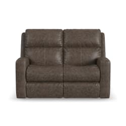 Score - Power Reclining Loveseat With Power Headrests & Lumbar - Brown