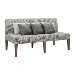 Gramercy - Upholstered Dining Settee - Dark Brown