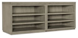 Linville Falls - 72" Credenza With Two Open Desk Cabinets - Gray