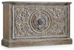 True Vintage - Melange 2-Door Accent Console - Dark Gray