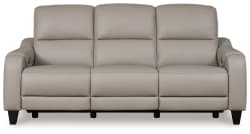 Mercomatic - Gray - Power Reclining Sofa With Adj Headrest