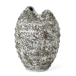 In Touch - 14" Vase - Brown / White