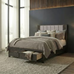 Modern Edge - Queen Storage Bed - Caffe