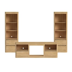 Rosalie - 3 Piece Entertainment Unit With 71" TV Console - Natural