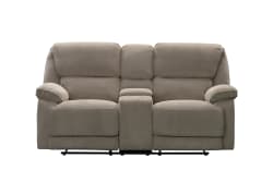 Hooper - Console Loveseat, Manual Recline - Alma-Tan