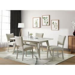 Bette - 5 Piece Dining Set with Table and Four Chairs - White