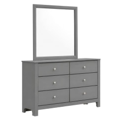 Sami - Youth Dresser And Mirror Set - Gray