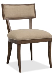 Cashiers - Klismos Fabric Chair (Set of 2) - Chestnut / Willarae Cashew