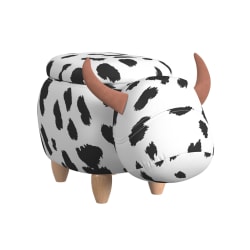 Animal Stools - Cow Storage Stool - White And Black