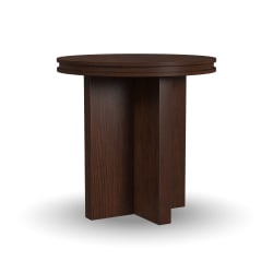 Waterfall - Round End Table - Brown