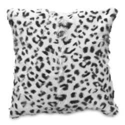 Spotted Goat - Fur Pillow - Gray Leopard
