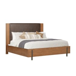 Lincoln - King Upholstered Bed - Warm Walnut
