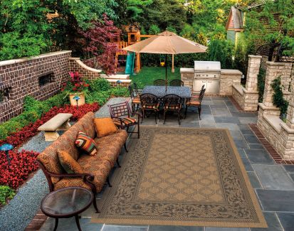Couristan Recife Garden Lattice Cocoa/Black