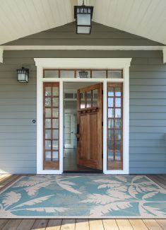 Couristan Monaco Coastal Flora Ivory/Turquoise