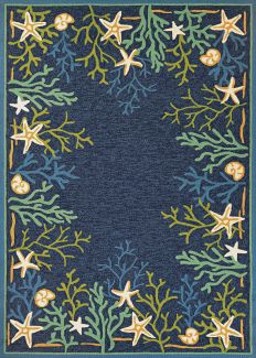 Couristan Outdoor Escape Sea Water Ocean/Aqua