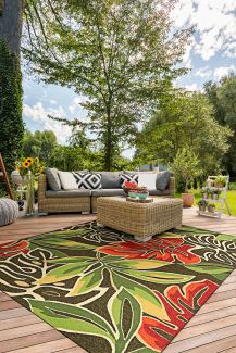 Couristan Covington Areca Palms Brown/Forest Green