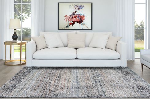 Couristan Luxor Barocco Multi/Antique Beige Pewter