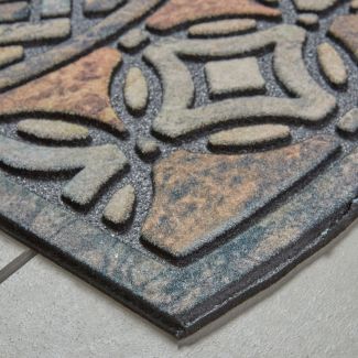 Mohawk Doorscapes Mat Deco Tile Slice Brown 1'11