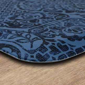 Mohawk Dri-pro Deluxe Cushion Mat Damask Nouveau Blue 1'8