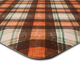 Mohawk Dri-pro Deluxe Cushion Mat Harvest Chalk Plaid Multi 1'8