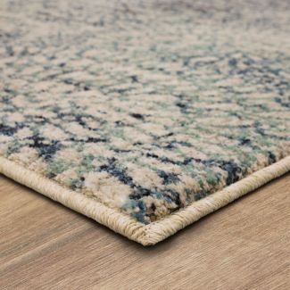 Karastan Rugs Expressions By Scott Living Imprinted Blooms Aqua