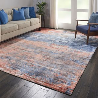 Nourison Home Safari Dreams Blue Brick 5'3