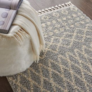 Nourison Home Moroccan Shag Silver 3'11
