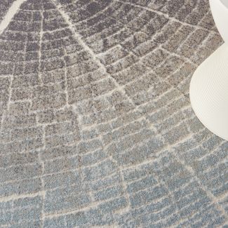 Nourison Home Marmara Teal Grey Ivory 5'3