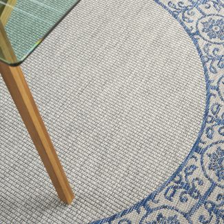 Nourison Home Country Side Ivory Blue 5'3