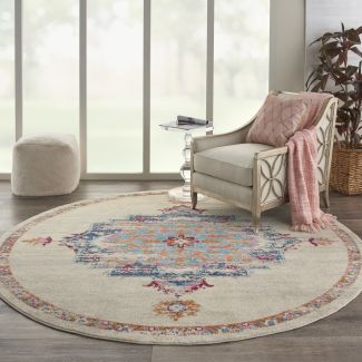 Nourison Home Passion Grey/Multi 8' x Round