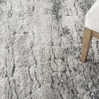 Nourison Home Dreamy Shag Ivory/Charcoal