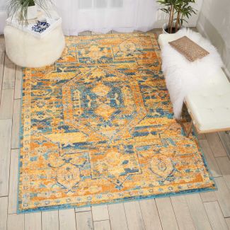 Nourison Home Passion Teal/Sun 6'7
