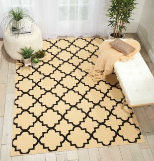 Nourison Home Grafix Cream/Black 5'3