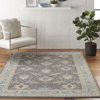 Nourison Home Tranquil Grey/Pink 5'3