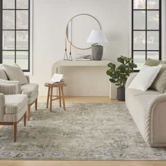 Nourison Home Astra Machine Washable Blue Green