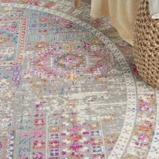 Nourison Home Passion Grey/Multi 8' x Round