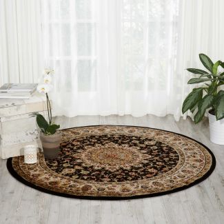 Nourison Home Delano Black 7’10” x Round