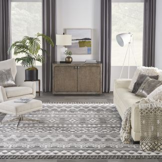 Nourison Home Asilah Grey/Ivory 9' x 12'2
