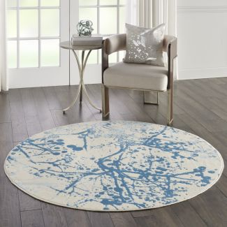 Nourison Home Jubilant Ivory Blue 5'3