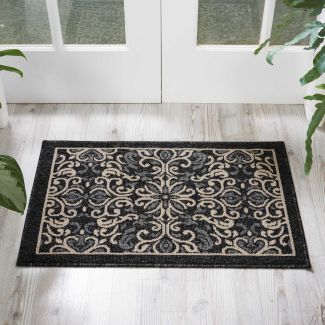 Nourison Home Caribbean Charcoal 1'9