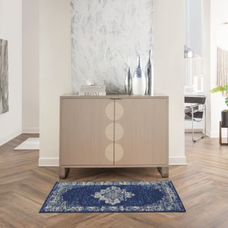 Nourison Home Grafix Navy Blue