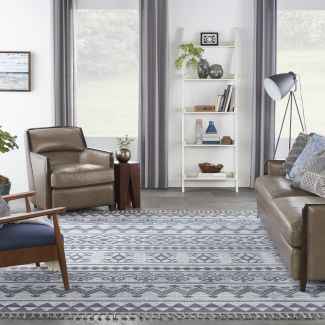 Nourison Home Asilah Light/Blue/Charcoal 7'10