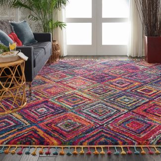 Nourison Home Nomad Red/Multicolor 7'10