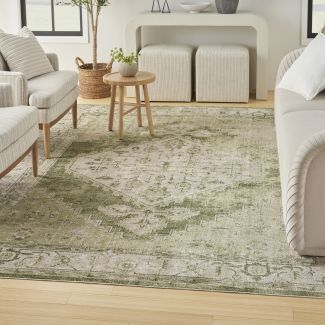 Nourison Home Astra Machine Washable Ivory Green