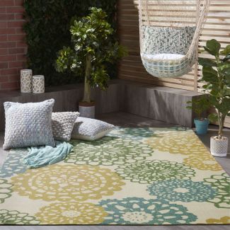 Waverly Sun N' Shade Ivory Gold 10' x 13'