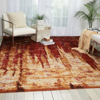 Nourison Home Rhapsody Gold/Garnet 8'6