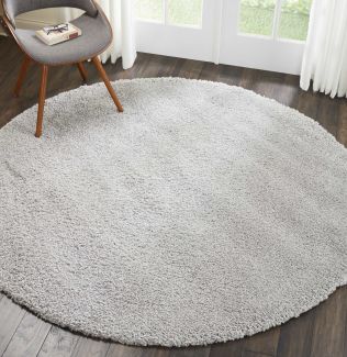 Nourison Home Malibu Shag Silver Grey 7’10” x Round